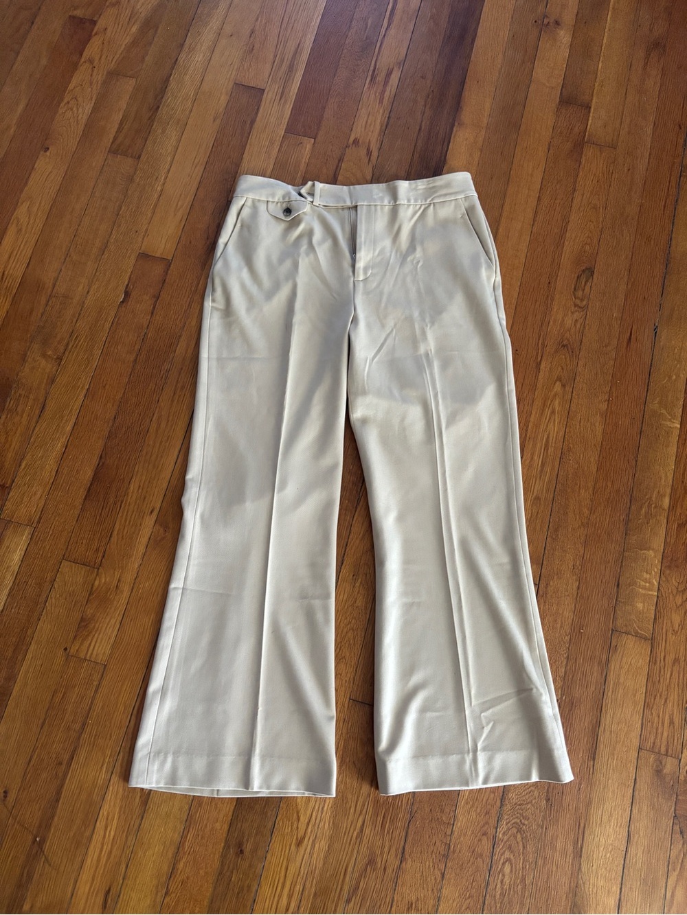 Ralph Lauren Men's Wide-Leg Dress Pants in Cream